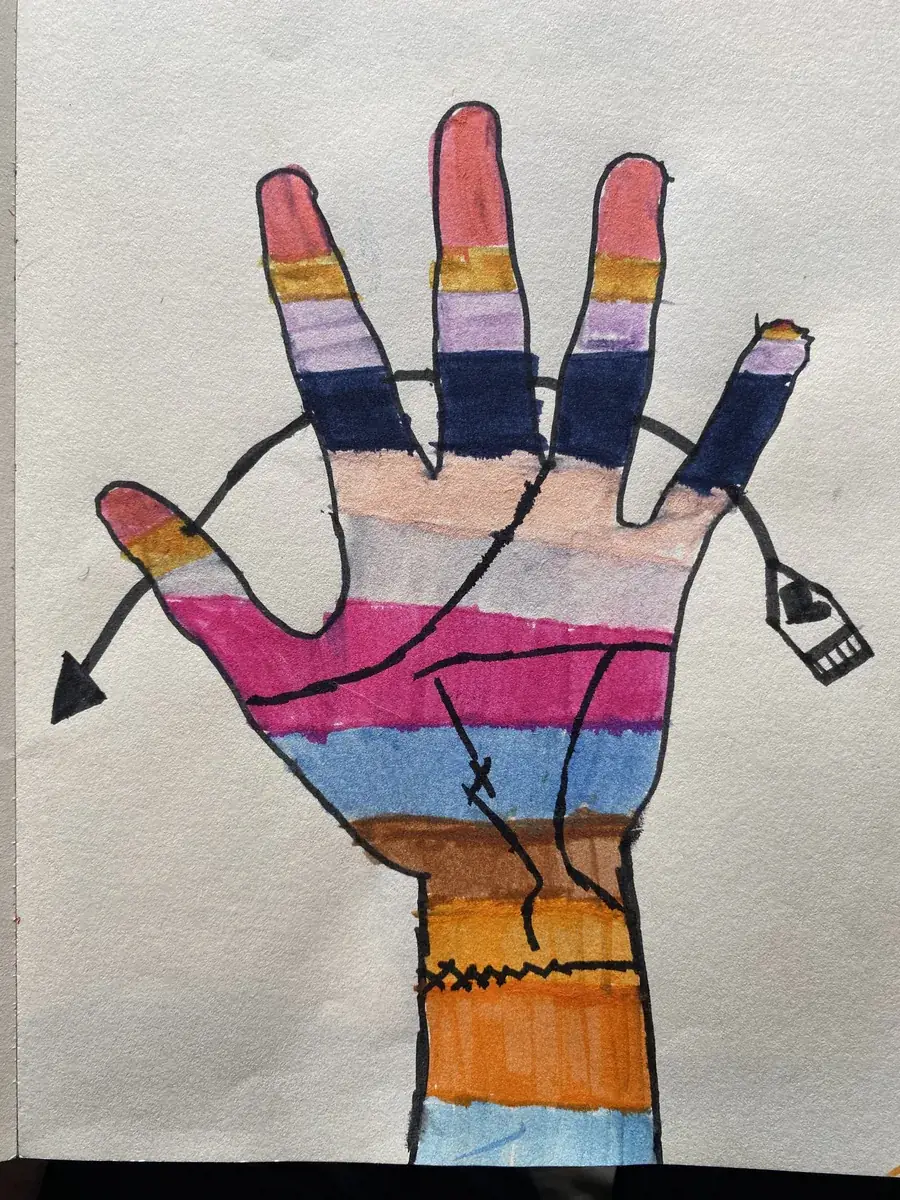 A hand open in quiet offering