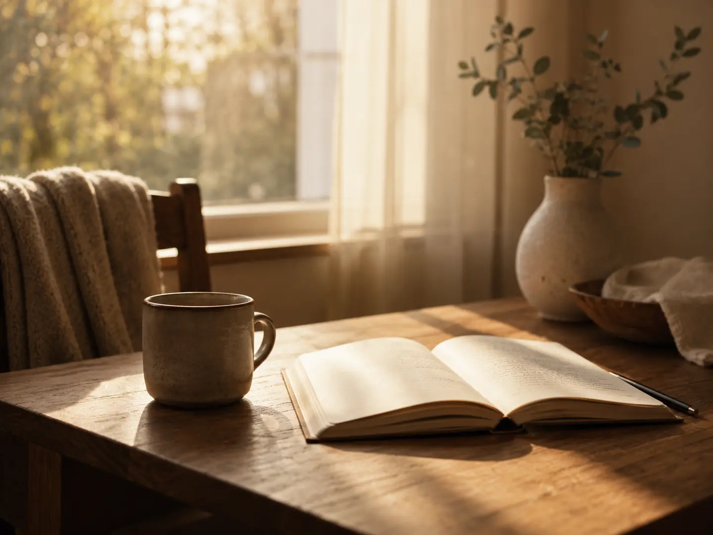Golden morning light, the warmth of return and integration